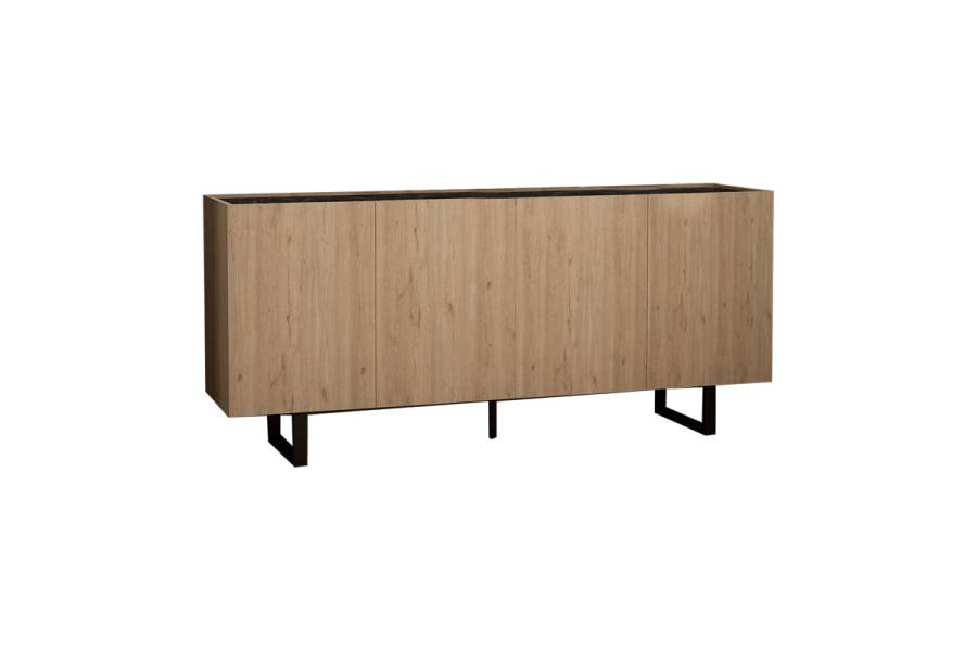 Μπουφές Kioubo pakoworld μελαμίνης oak-μαύρο 180x42x80εκ