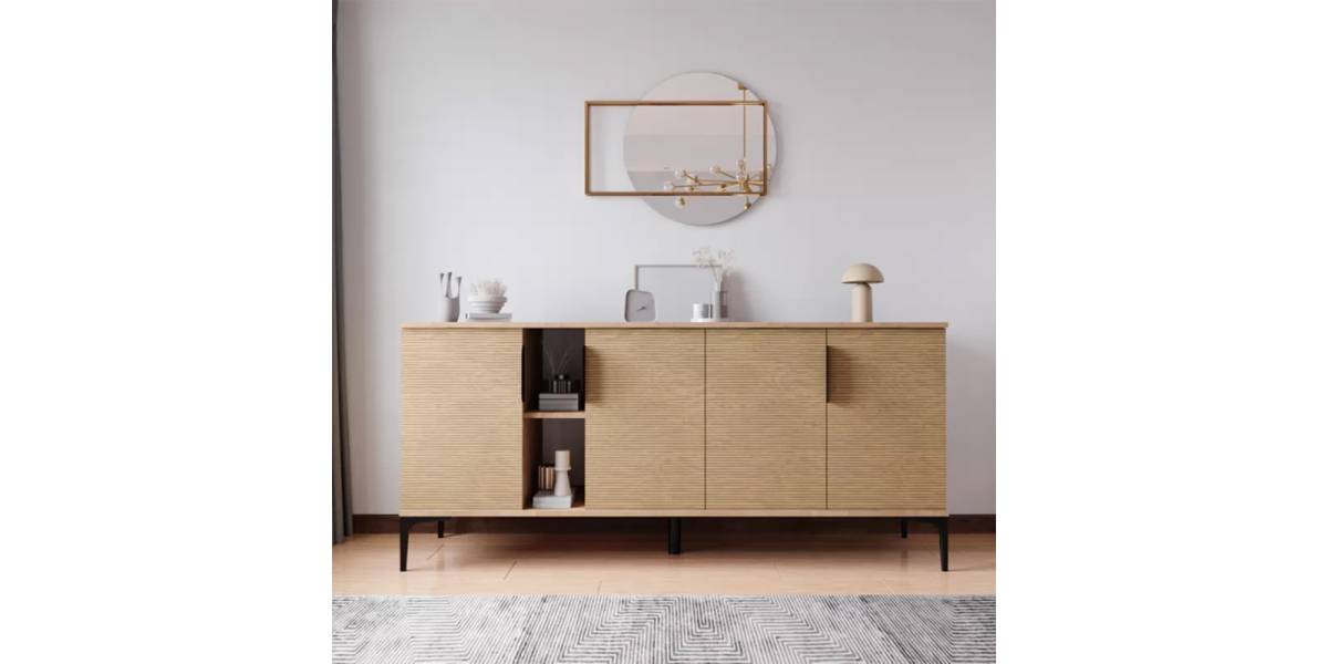 Μπουφές Tajesy pakoworld μελαμίνης oak 180x40x78εκ