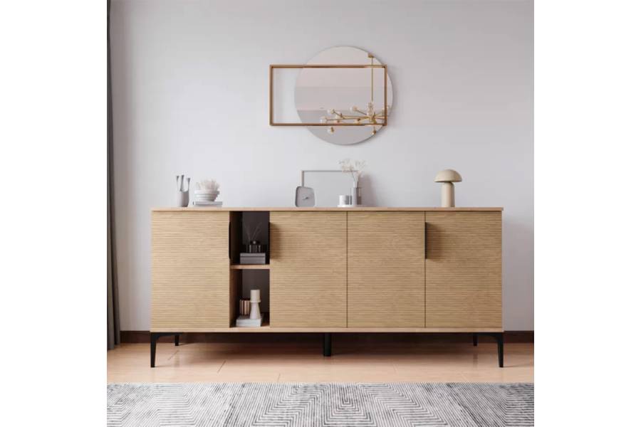 Μπουφές Tajesy pakoworld μελαμίνης oak 180x40x78εκ