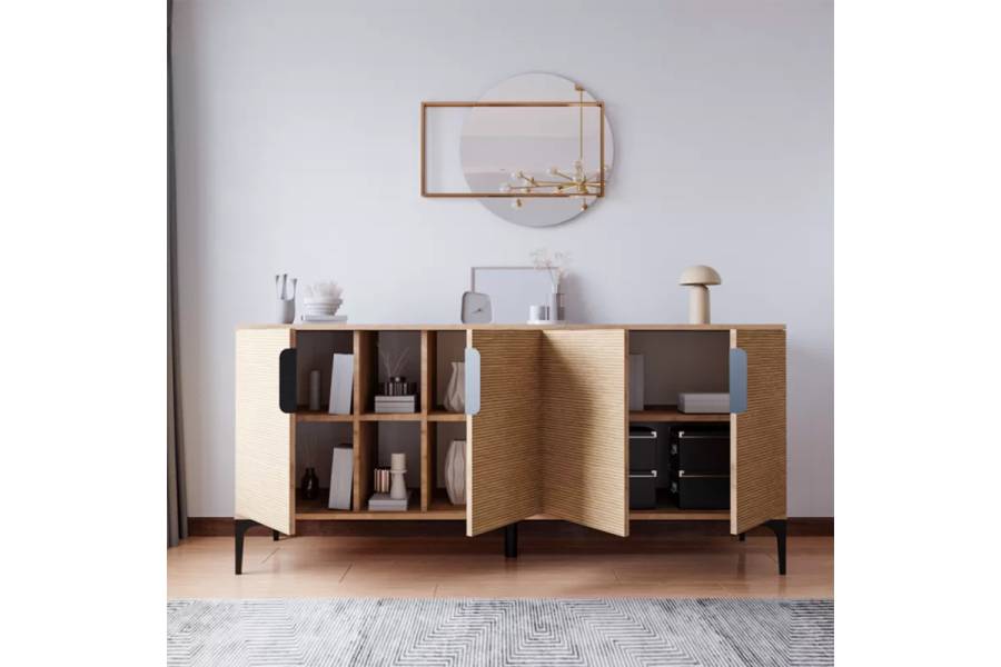 Μπουφές Tajesy pakoworld μελαμίνης oak 180x40x78εκ