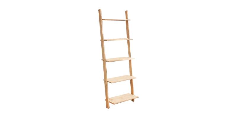 Βιβλιοθήκη Fealor pakoworld φυσικό ξύλο πεύκου 42x20x148εκ
