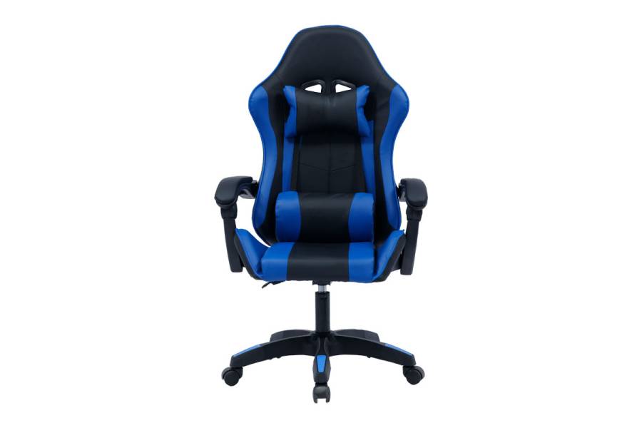 Καρέκλα γραφείου gaming William pakoworld PU μαύρο-μπλε