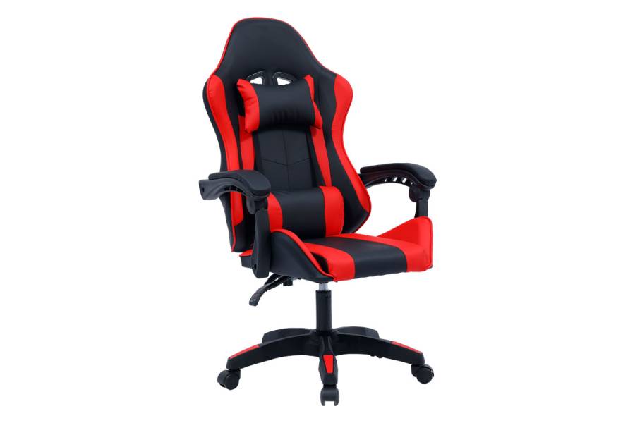 Καρέκλα γραφείου gaming William pakoworld PU μαύρο-κόκκινο