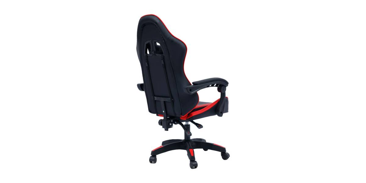 Καρέκλα γραφείου gaming William pakoworld PU μαύρο-κόκκινο