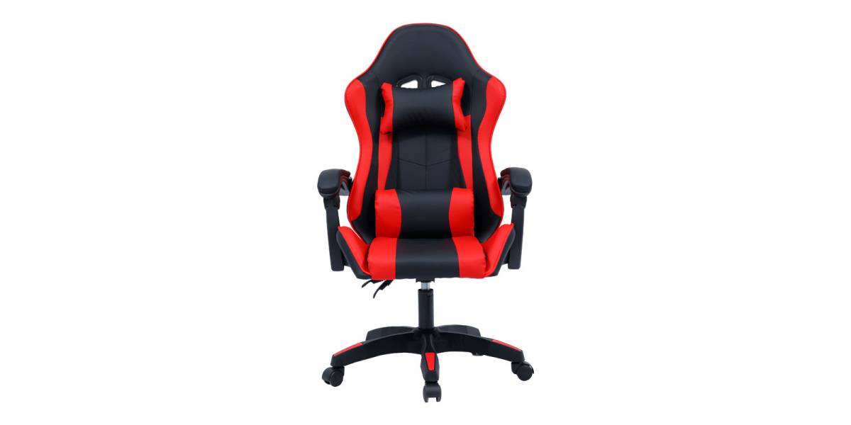 Καρέκλα γραφείου gaming William pakoworld PU μαύρο-κόκκινο