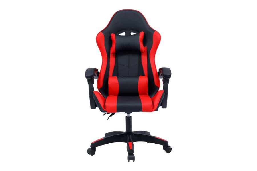 Καρέκλα γραφείου gaming William pakoworld PU μαύρο-κόκκινο