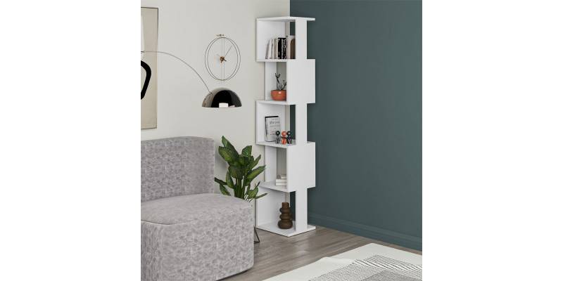 Βιβλιοθήκη - στήλη Piri pakoworld λευκό μελαμίνης 35x30x161εκ