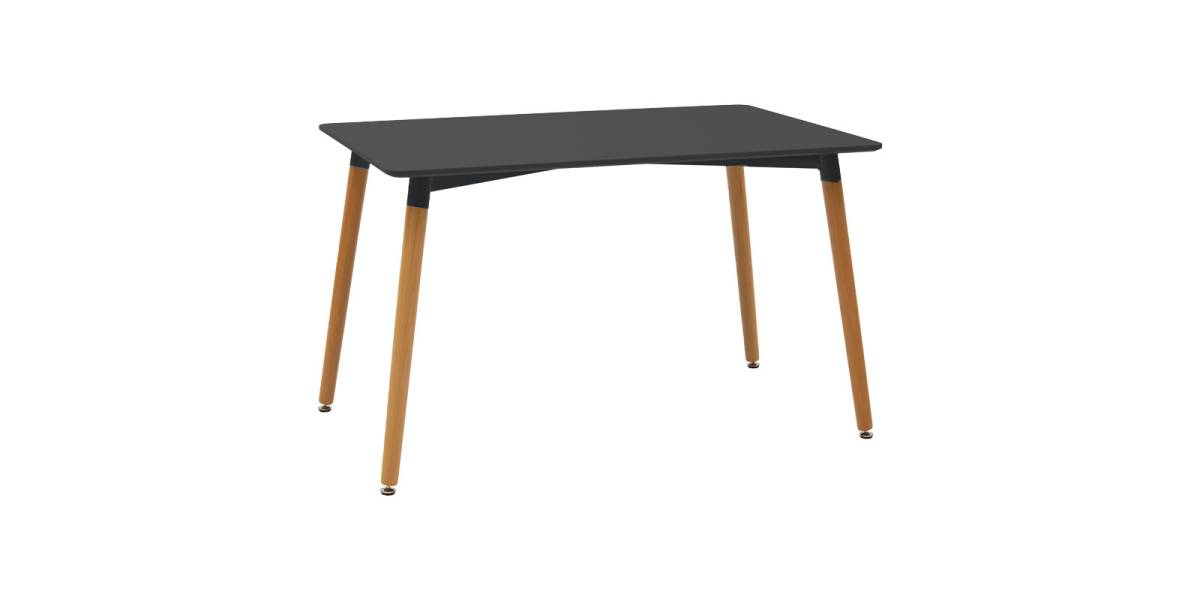Τραπέζι Natali pakoworld MDF μαύρο-πόδια φυσικό 120x80x76εκ