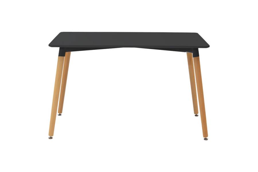 Τραπέζι Natali pakoworld MDF μαύρο-πόδια φυσικό 120x80x76εκ