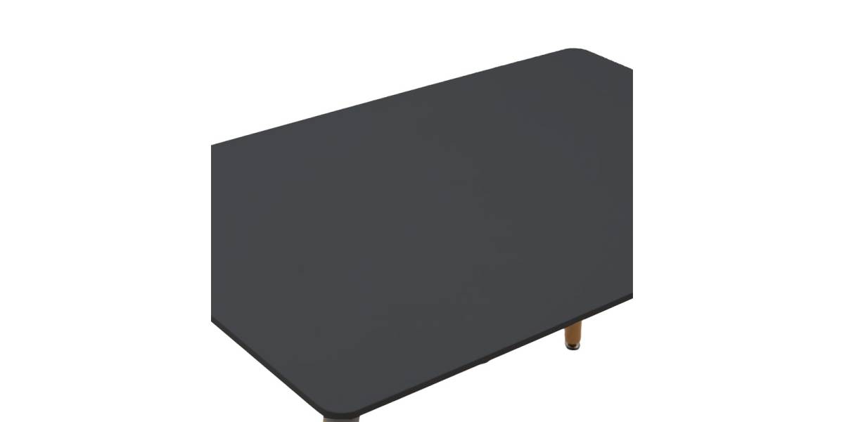 Τραπέζι Natali pakoworld MDF μαύρο-πόδια φυσικό 120x80x76εκ