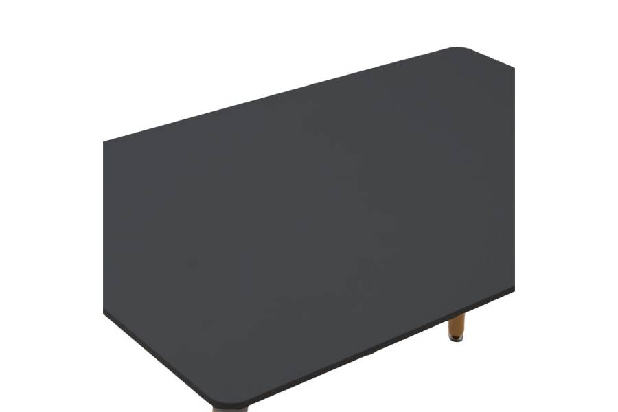 Τραπέζι Natali pakoworld MDF μαύρο-πόδια φυσικό 120x80x76εκ