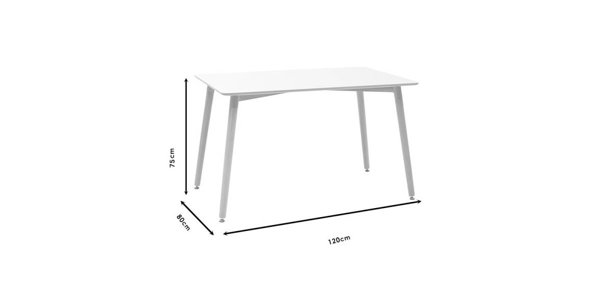 Τραπέζι Natali pakoworld MDF μαύρο-πόδια φυσικό 120x80x76εκ