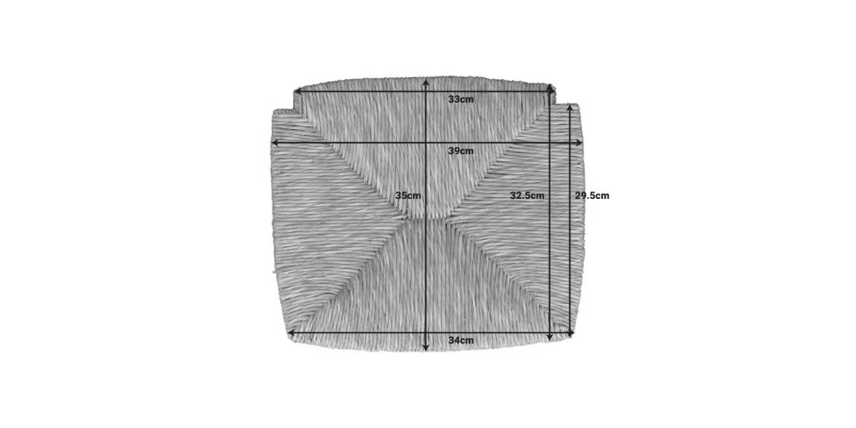 Ψάθα για ξύλινη καρέκλα Charchie pakoworld φυσικό 39x35x2εκ
