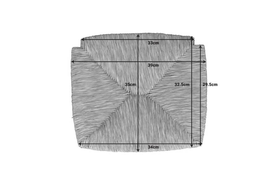 Ψάθα για ξύλινη καρέκλα Charchie pakoworld φυσικό 39x35x2εκ