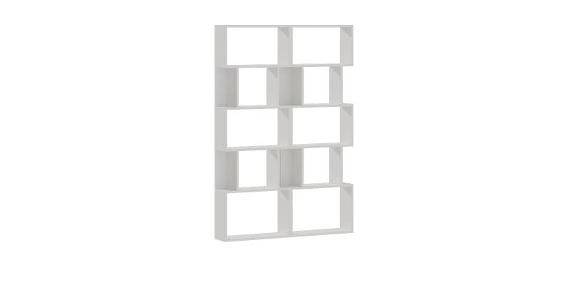 Βιβλιοθήκη Booky pakoworld 12 ραφιών λευκό μελαμίνης 120x20x175εκ