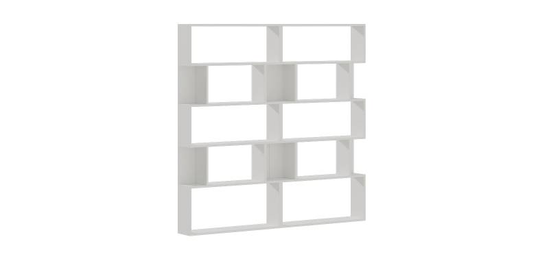 Βιβλιοθήκη Booky pakoworld 12 ραφιών λευκό μελαμίνης 180x20x175εκ