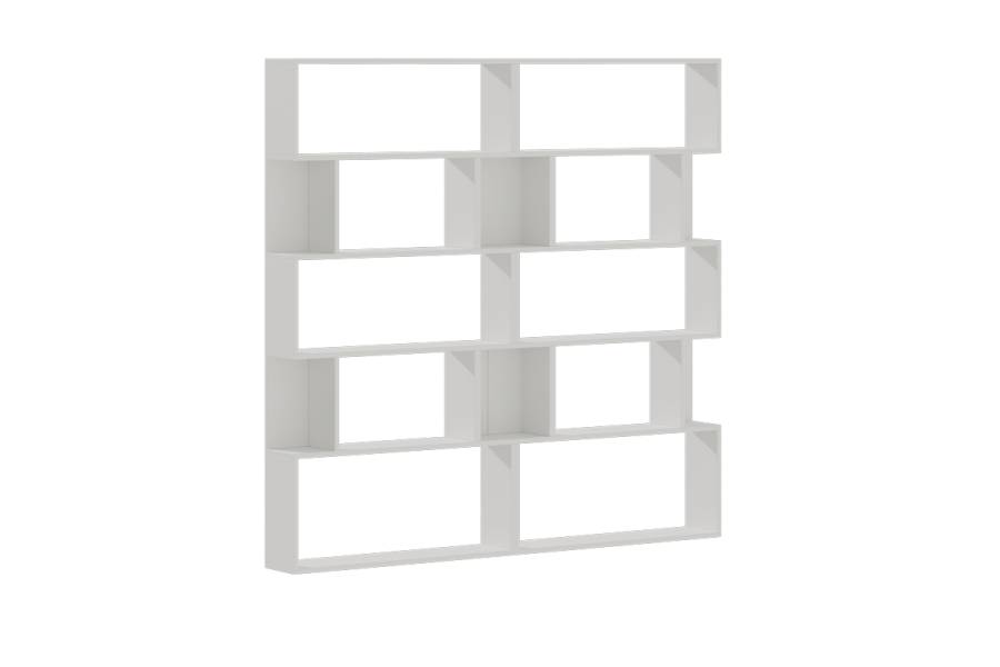 Βιβλιοθήκη Booky pakoworld 12 ραφιών λευκό μελαμίνης 180x20x175εκ