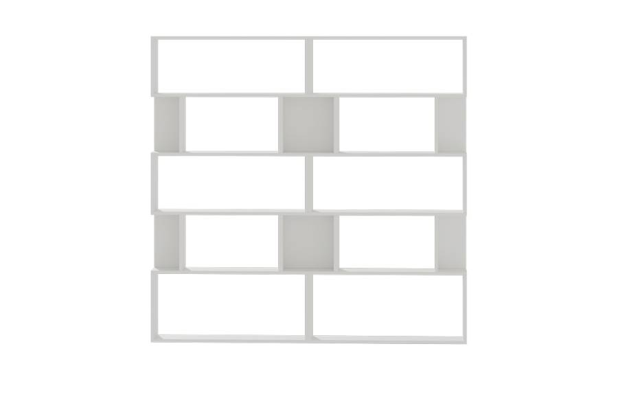 Βιβλιοθήκη Booky pakoworld 12 ραφιών λευκό μελαμίνης 180x20x175εκ