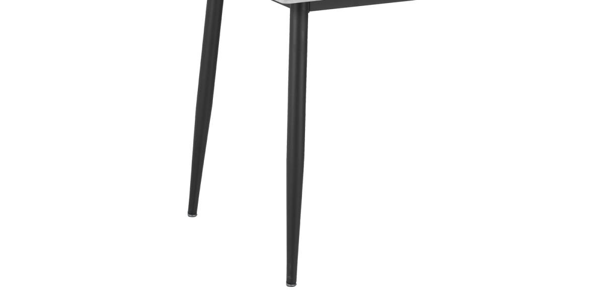 Τραπέζι Gustas pakoworld γκρι μαρμάρου sintered stone-μαύρο μέταλλο 160x80x75εκ