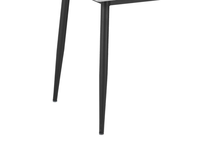 Τραπέζι Gustas pakoworld γκρι μαρμάρου sintered stone-μαύρο μέταλλο 160x80x75εκ