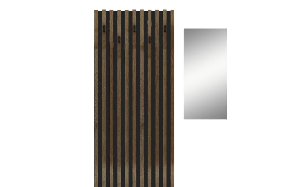 Έπιπλο εισόδου Arika pakoworld λευκό-sonoma 100x37x199.5εκ