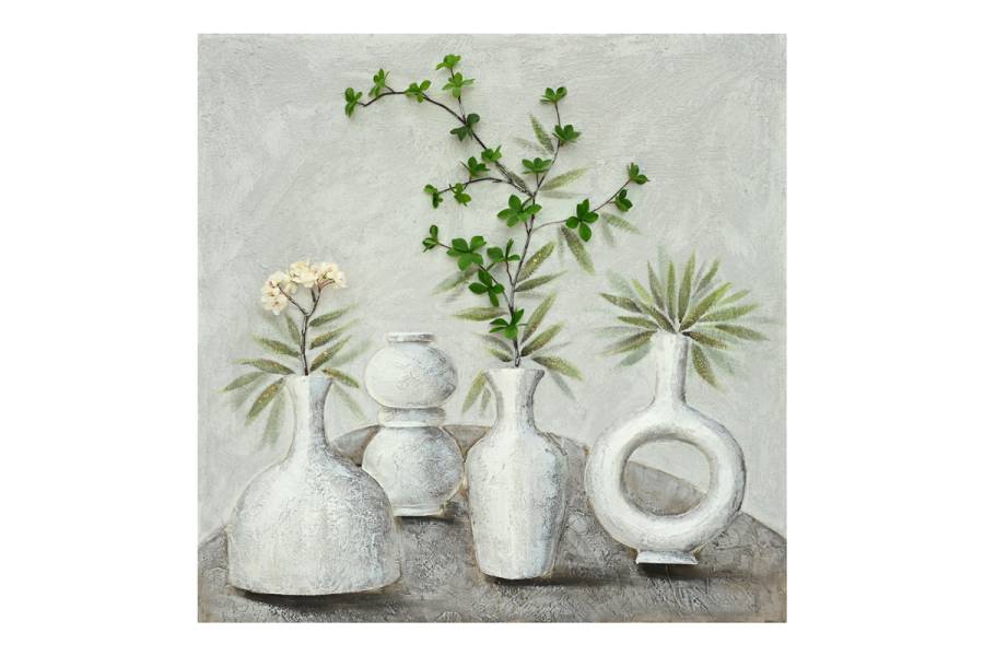 Πίνακας σε καμβά Vase I Inart 100x3x100εκ