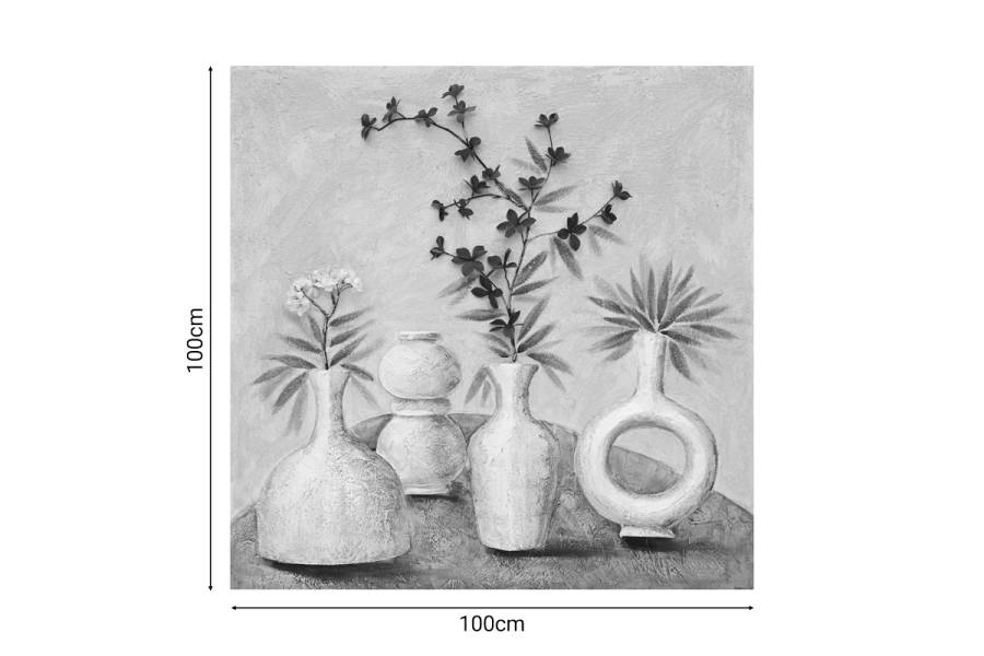 Πίνακας σε καμβά Vase I Inart 100x3x100εκ
