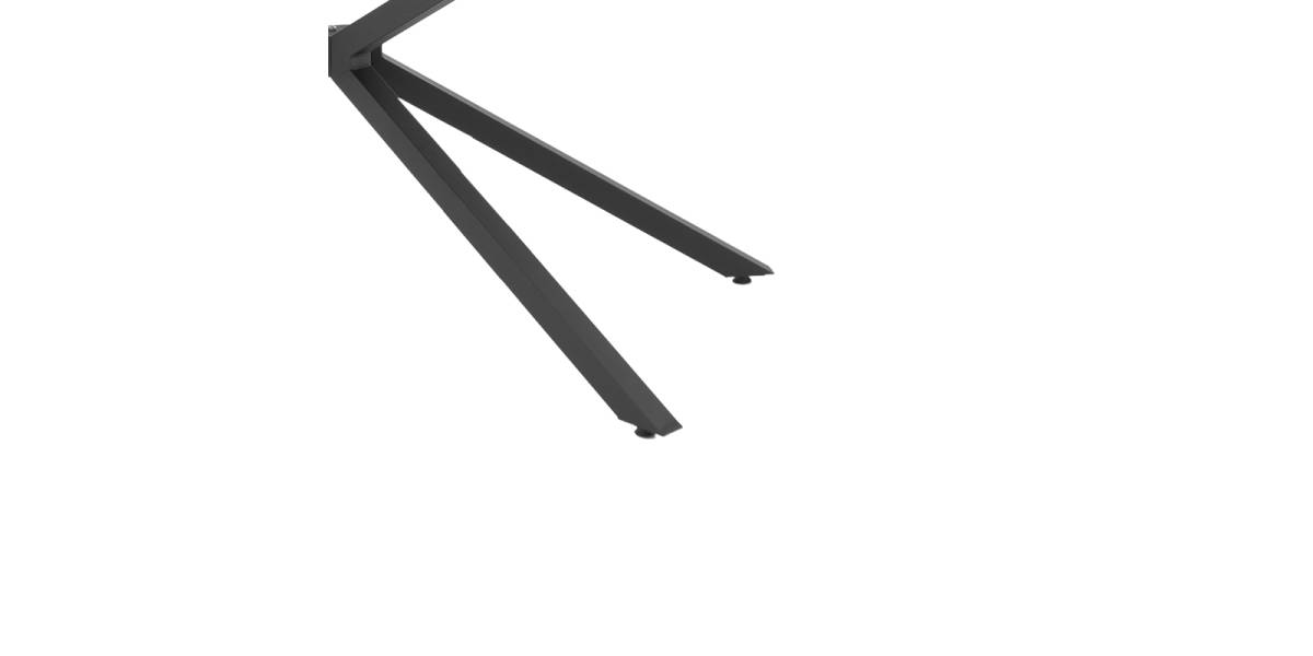 Τραπέζι Lerdion pakoworld γκρι mdf-μαύρο μέταλλο 180x90x75εκ