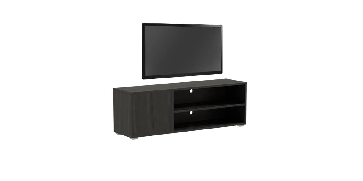 Έπιπλο τηλεόρασης Ellon pakoworld μελαμίνης zebrano 120x40x41εκ.