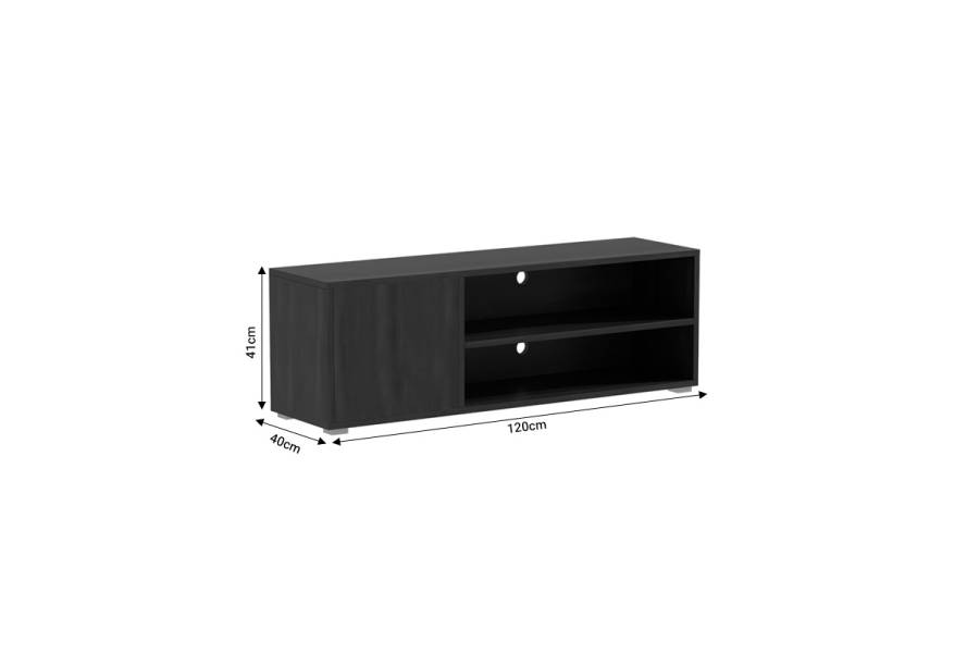 Έπιπλο τηλεόρασης Ellon pakoworld μελαμίνης zebrano 120x40x41εκ.