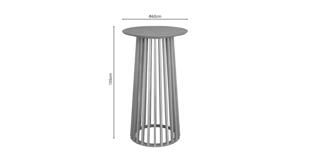 Τραπέζι μπαρ Domonic pakoworld mdf φυσικό Φ60x105εκ