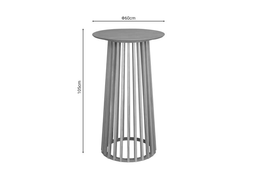 Τραπέζι μπαρ Domonic pakoworld mdf φυσικό Φ60x105εκ