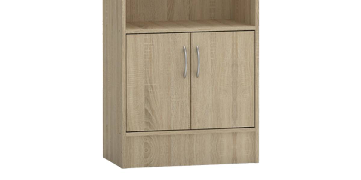 Βιβλιοθήκη Negan pakoworld sonoma μελαμίνης 57x33x180εκ