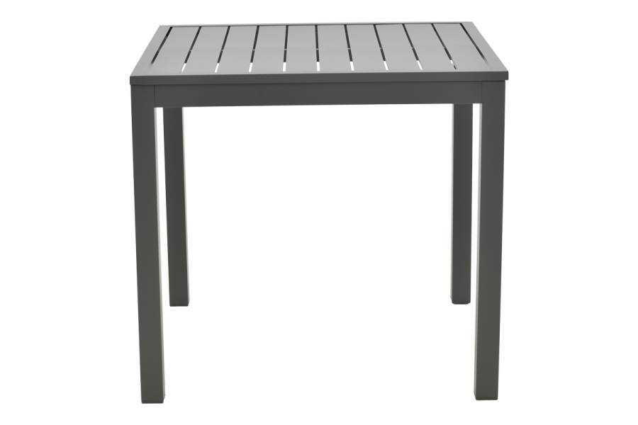 Τραπεζαρία Kliton-Naoki A σετ 3τεμ pakoworld ανθρακί αλουμίνιο και μέταλλο σε μαύρη απόχρωση 80x80x74εκ