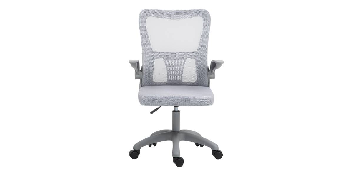 Καρέκλα γραφείου εργασίας Annalise pakoworld mesh γκρι 57x53x100εκ