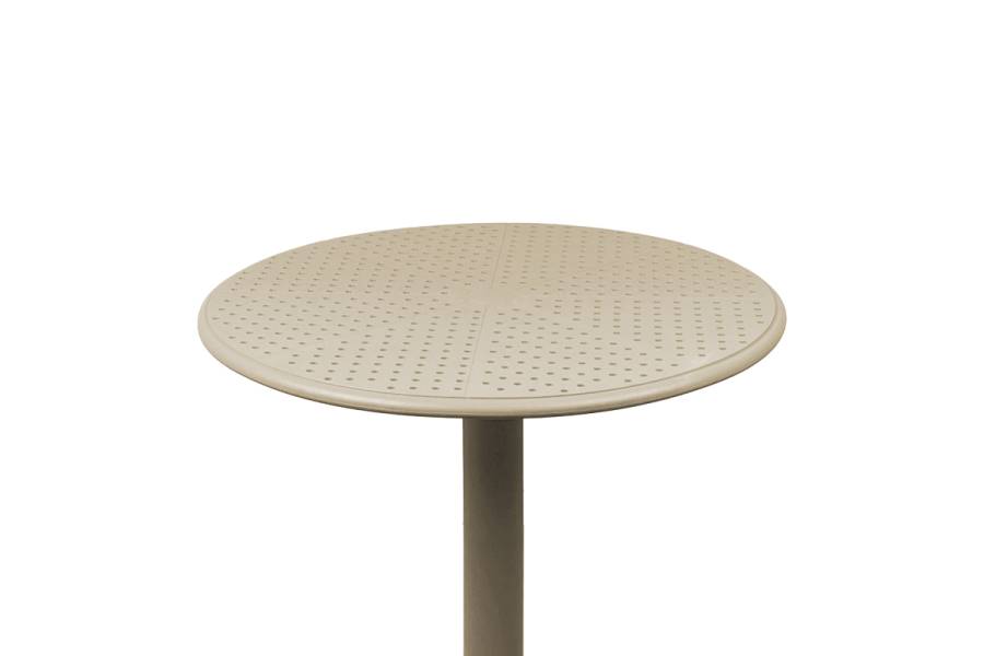 Τραπέζι Merkon pakoworld pp σε cappucino απόχρωση Φ60x75εκ