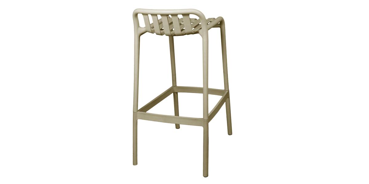 Σκαμπό μπαρ Zoi pakoworld pp σε απόχρωση cappucino 36x56x87εκ