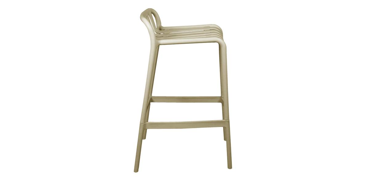 Σκαμπό μπαρ Zoi pakoworld pp σε απόχρωση cappucino 36x56x87εκ