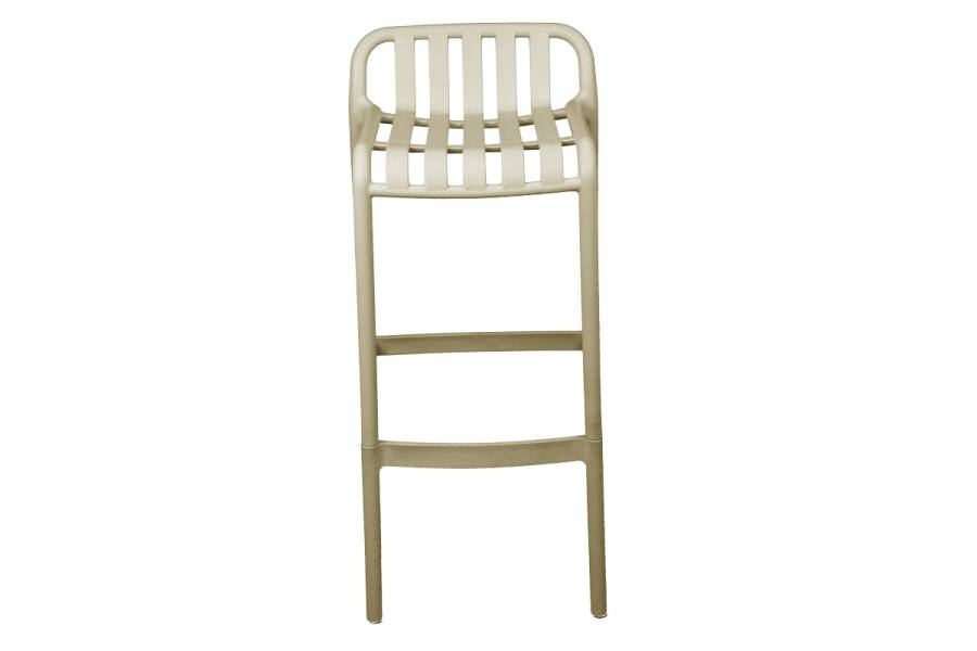 Σκαμπό μπαρ Zoi pakoworld pp σε απόχρωση cappucino 36x56x87εκ