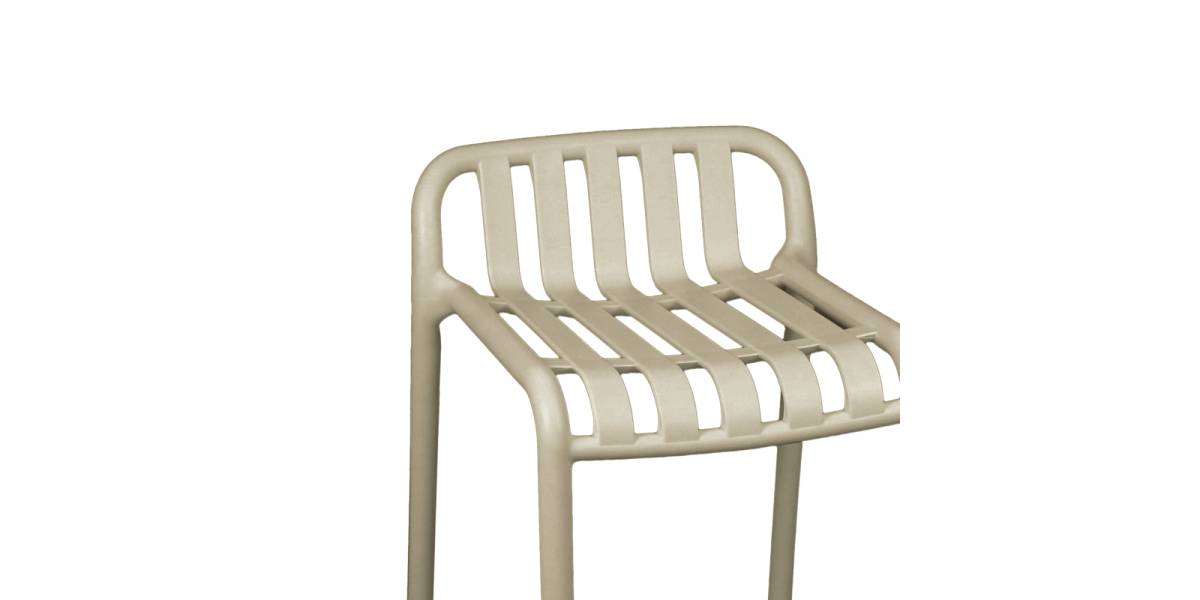 Σκαμπό μπαρ Zoi pakoworld pp σε απόχρωση cappucino 36x56x87εκ