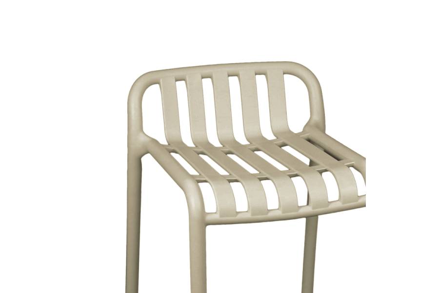 Σκαμπό μπαρ Zoi pakoworld pp σε απόχρωση cappucino 36x56x87εκ