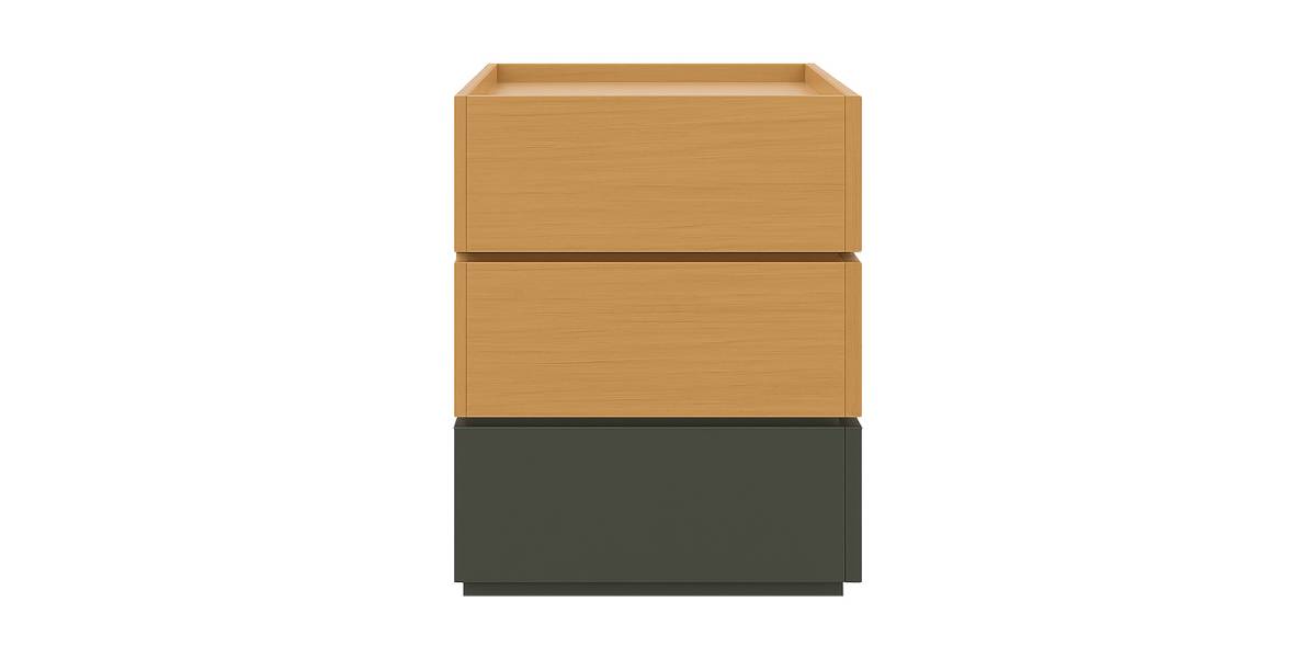 Κομοδίνο Sonlen pakoworld mdf σε sonoma-ανθρακί απόχρωση 60x40x66εκ