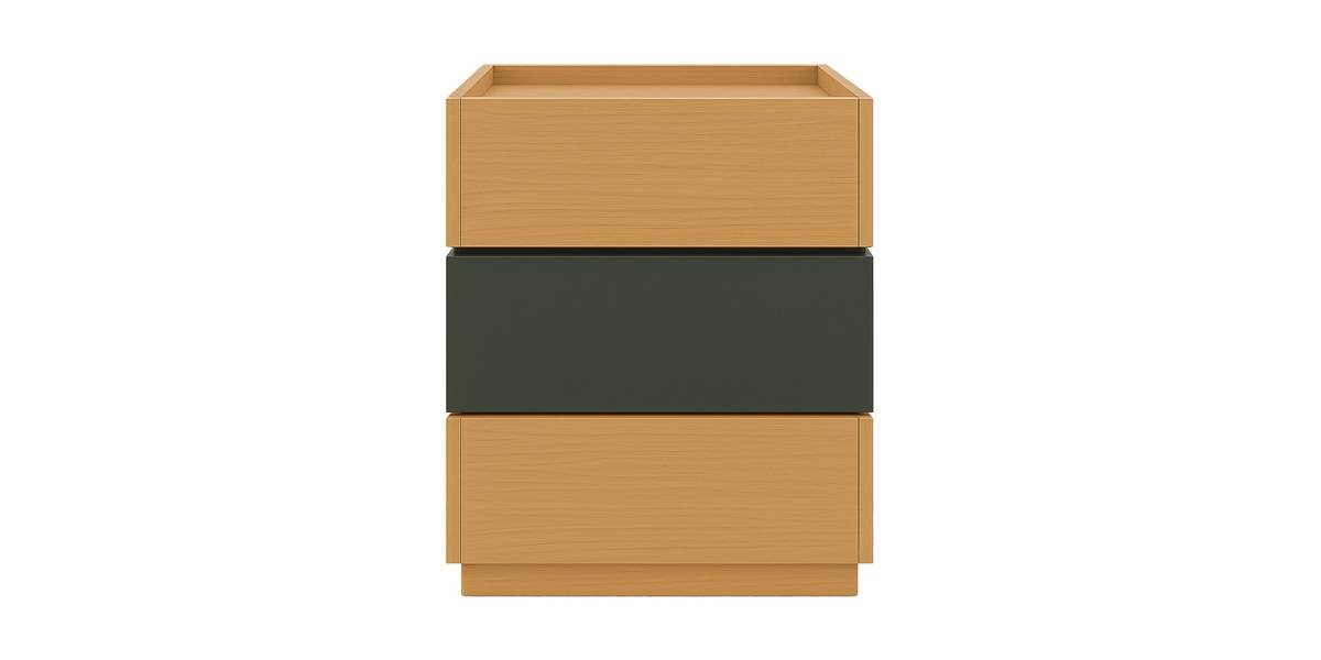 Κομοδίνο Sonlen pakoworld mdf σε sonoma-ανθρακί απόχρωση 60x40x66εκ
