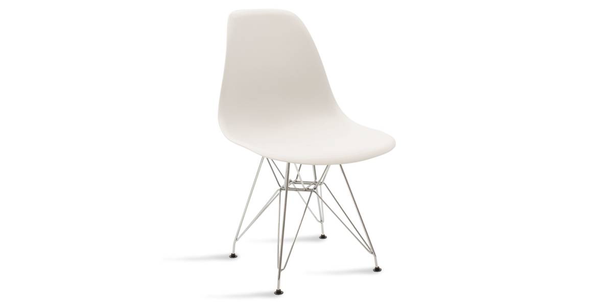 Καρέκλα Adelle pakoworld PP λευκό-inox πόδι 46x55x81εκ