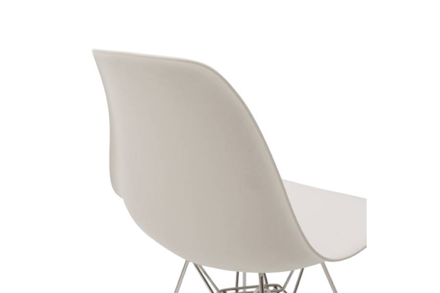 Καρέκλα Adelle pakoworld PP λευκό-inox πόδι 46x55x81εκ