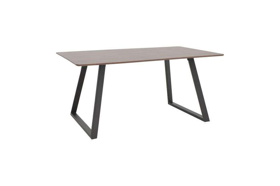 Τραπέζι Winor pakoworld καρυδί mdf-πόδι μαύρο μεταλλικό 160x90x75εκ