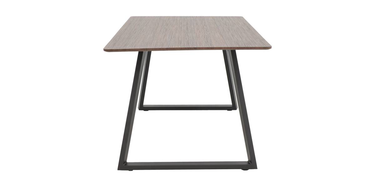 Τραπέζι Winor pakoworld καρυδί mdf-πόδι μαύρο μεταλλικό 160x90x75εκ