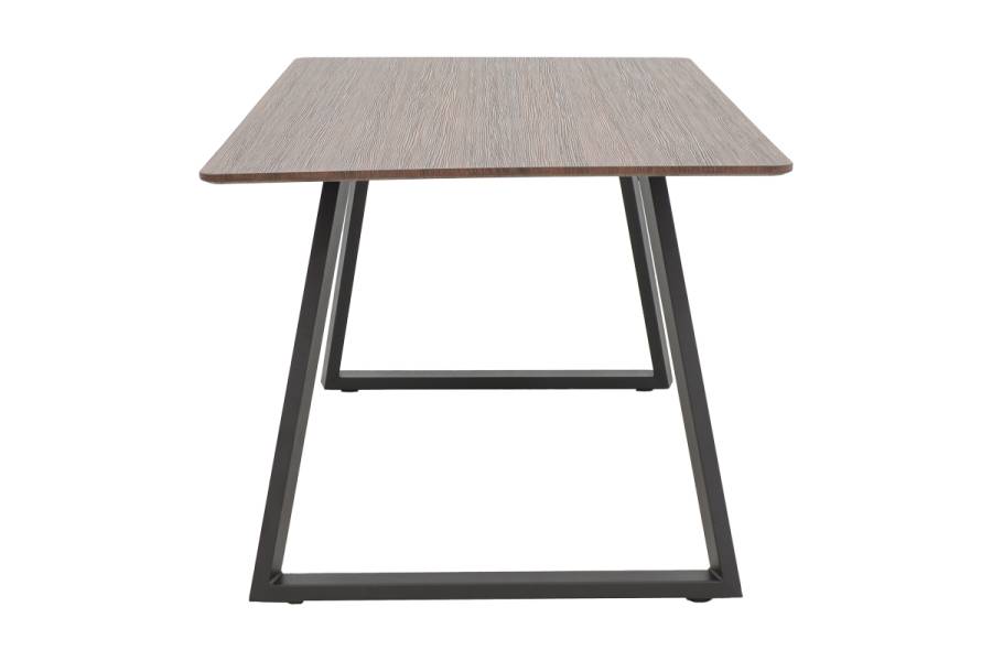 Τραπέζι Winor pakoworld καρυδί mdf-πόδι μαύρο μεταλλικό 160x90x75εκ