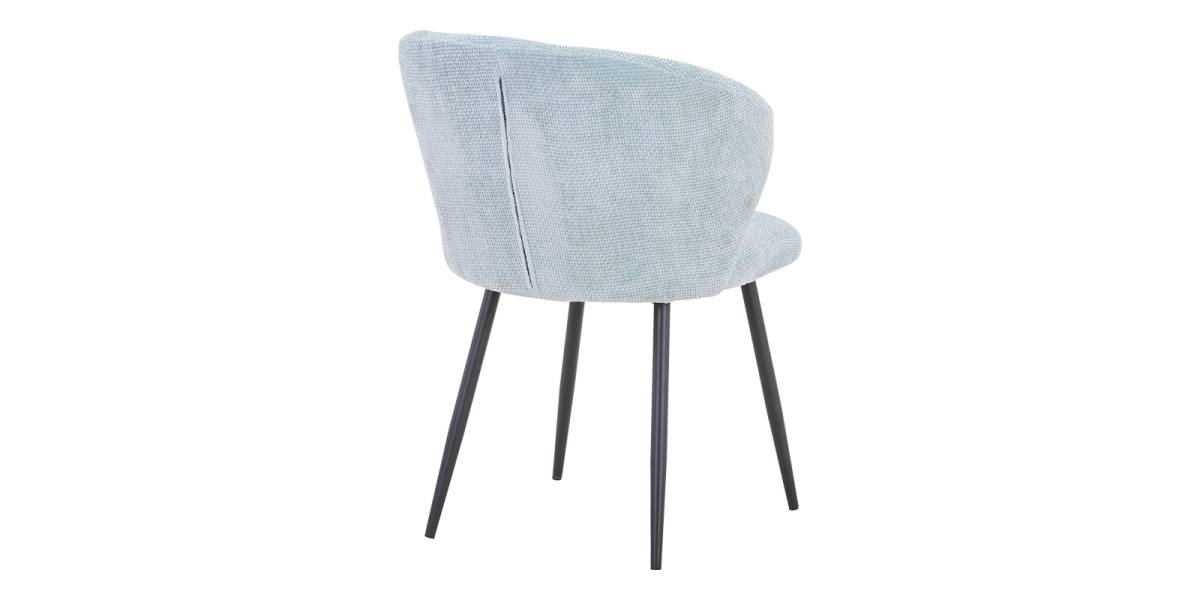 Καρέκλα Karg pakoworld σιέλ ύφασμα-πόδι μαύρο μέταλλο 57x62x80εκ