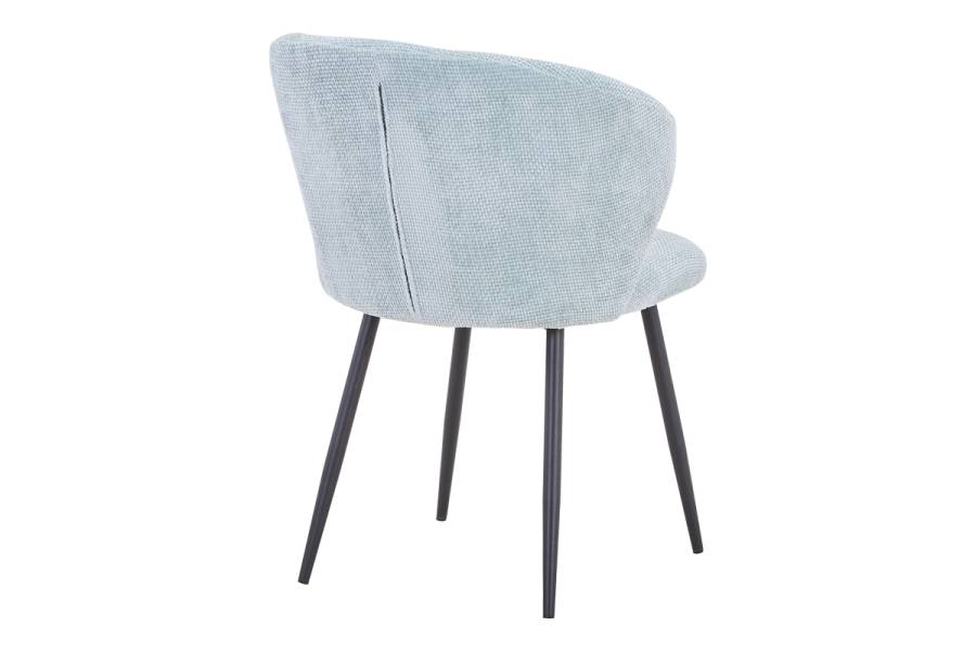 Καρέκλα Karg pakoworld σιέλ ύφασμα-πόδι μαύρο μέταλλο 57x62x80εκ